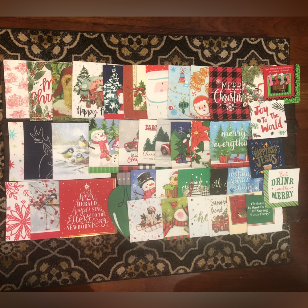 Craft Supplies 40 Paper Napkins Decoupage Wood Glass Lot Christmas Holiday